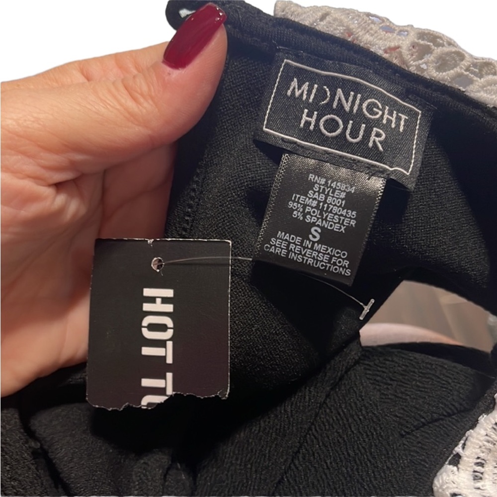 Hot Topic Midnight Hour dress. Black with white lace collar. Size S. NWT - Picture 12 of 12